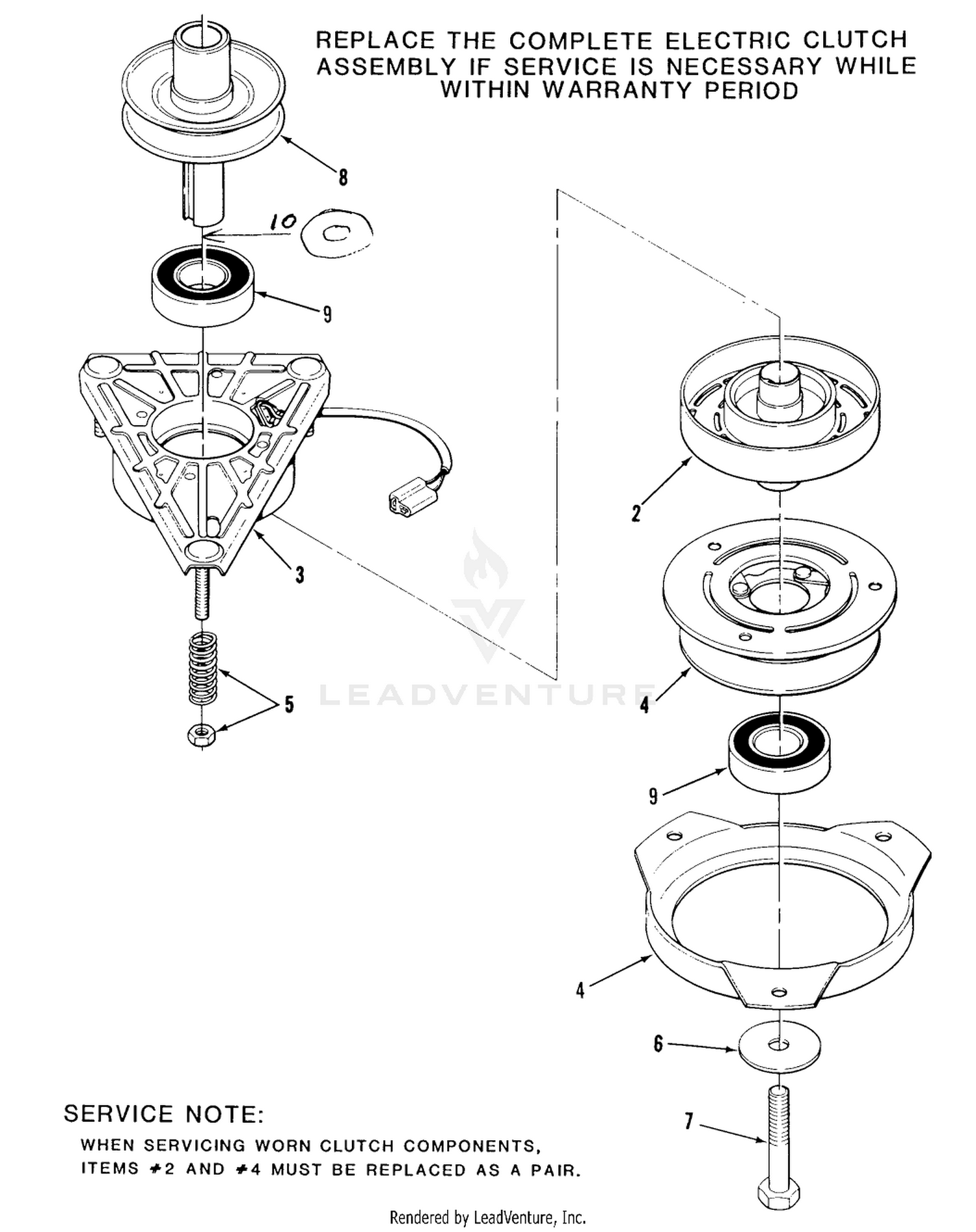 ENGINE PULLEY AND PTO CLUTCH