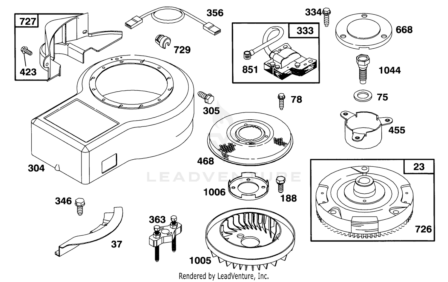 Engine Briggs  Stratton Model 286707-0452-01 6