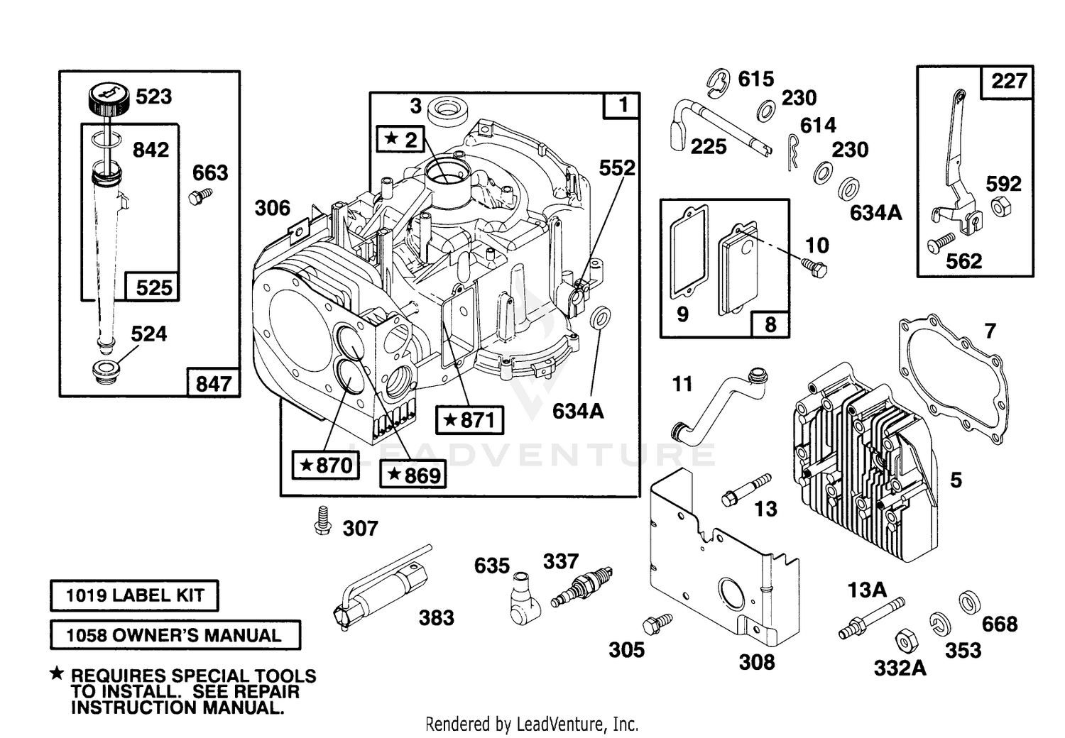 Engine Briggs  Stratton Model 28b707-0126-01