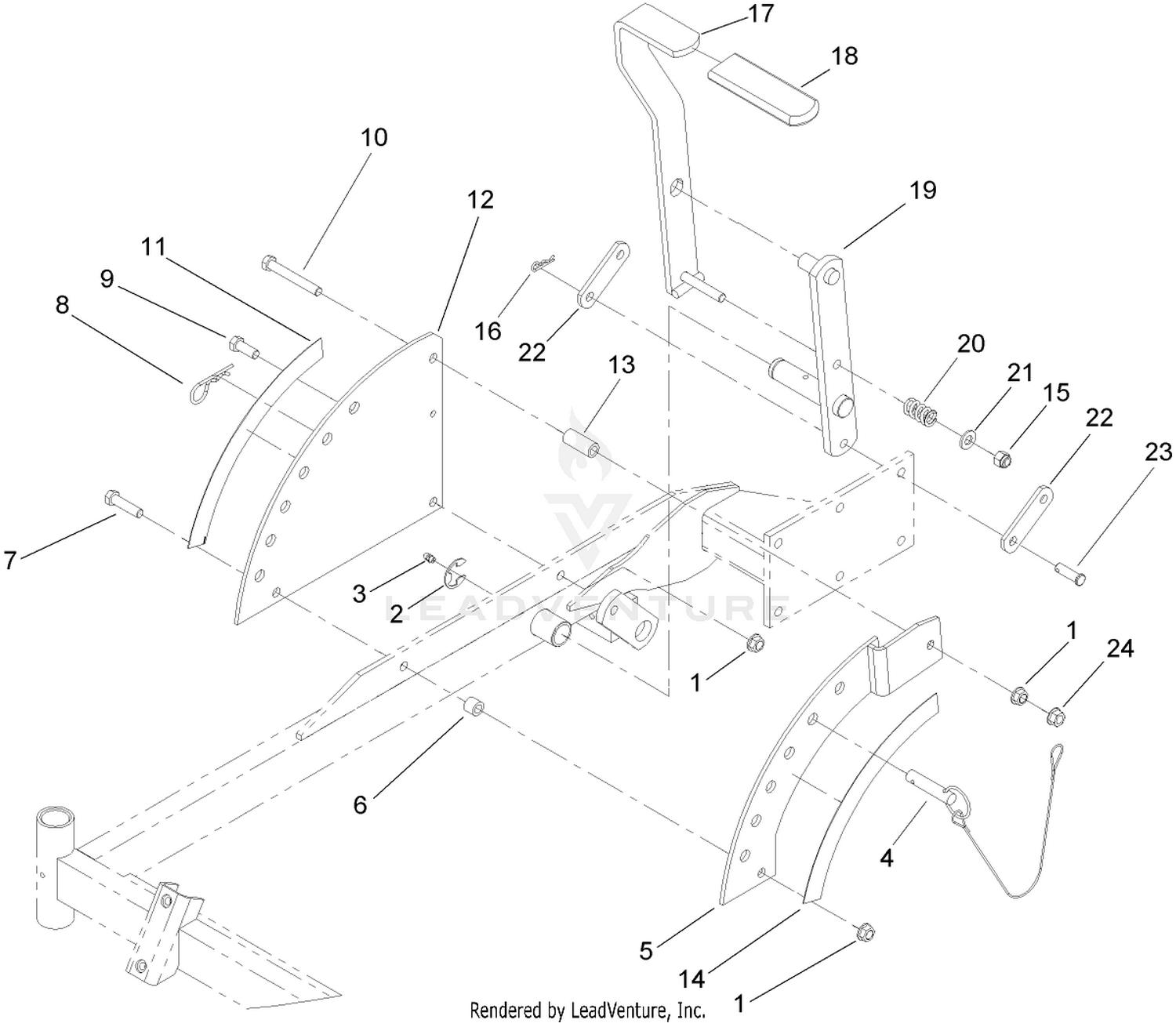 Deck Height Control Assembly