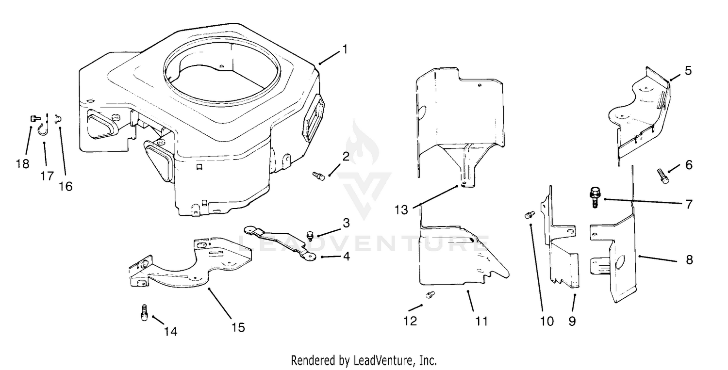 Blower Housing  Baffles Kohler Engine Cv16s-Ps61514