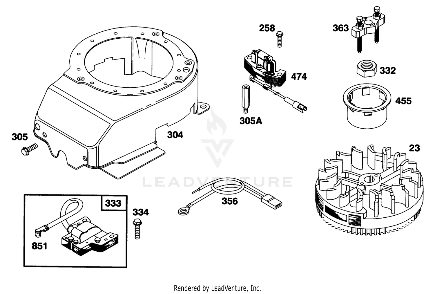 Engine Briggs  Stratton Model 128807-0658-01 8