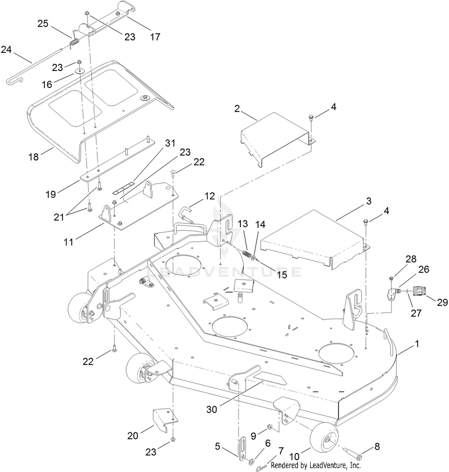 54 Inch Deck Assembly