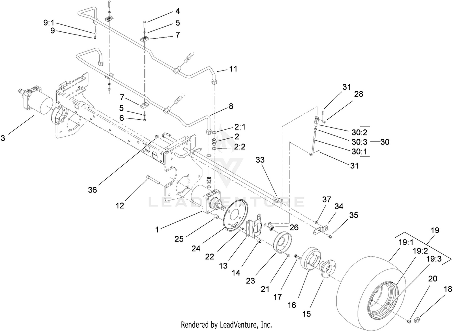Front Wheel and Brake Assembly