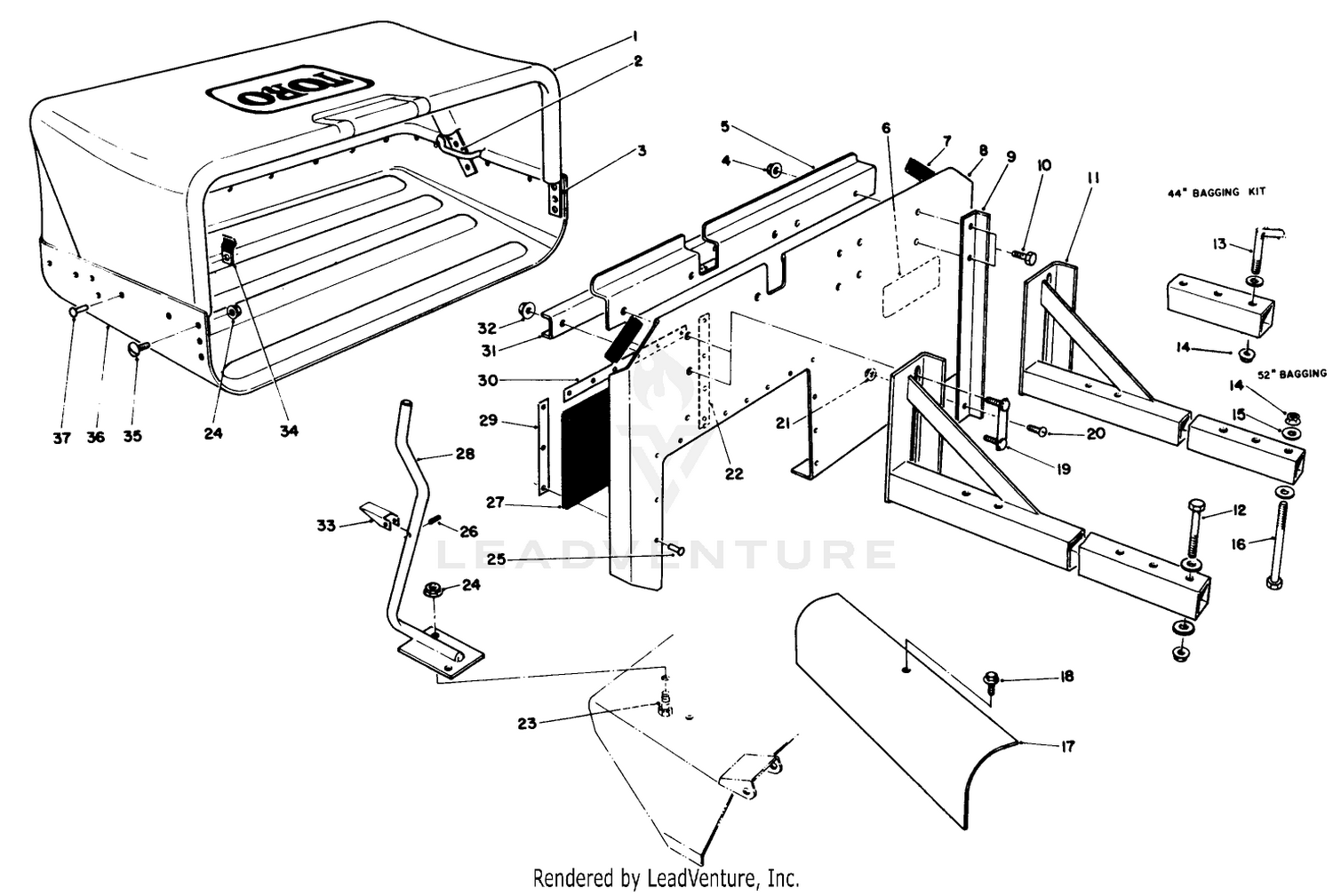 44"  52" Bagging Kit Model No. 30128