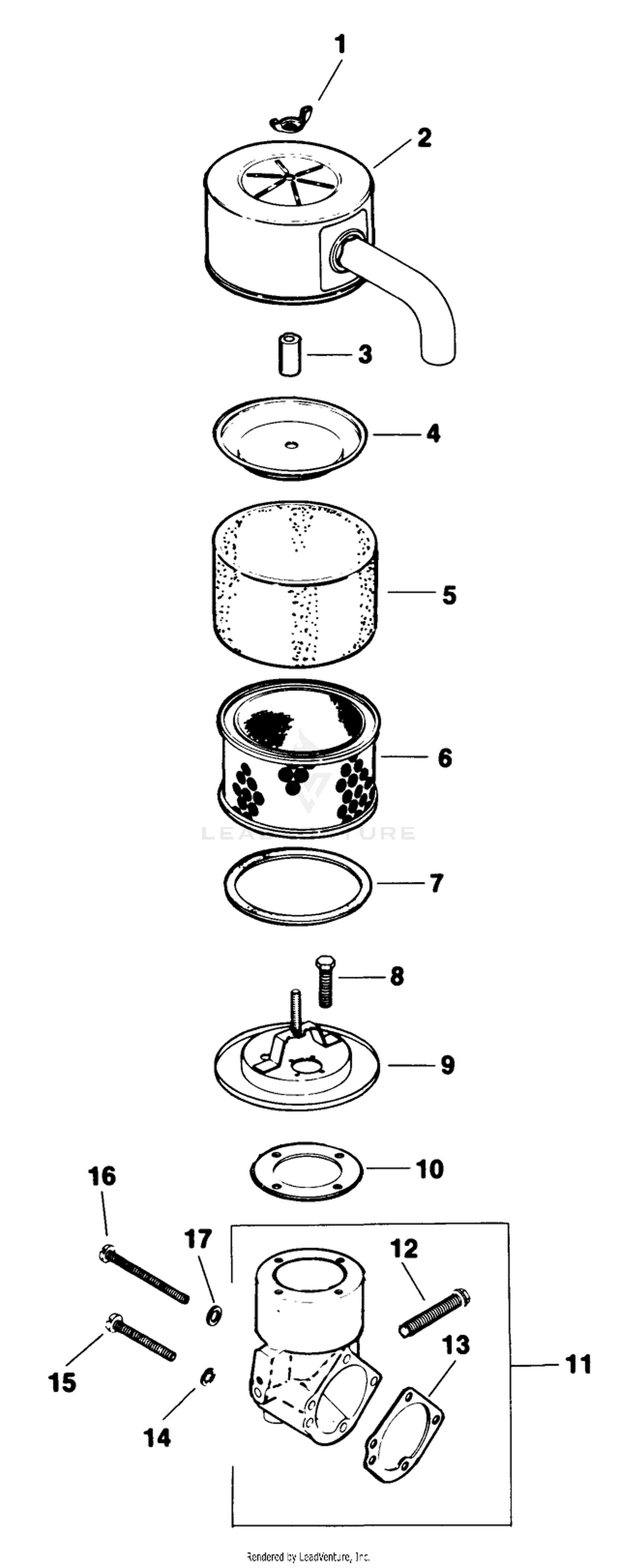 Air Intake Engine Kohler Model No. M18qs-24615