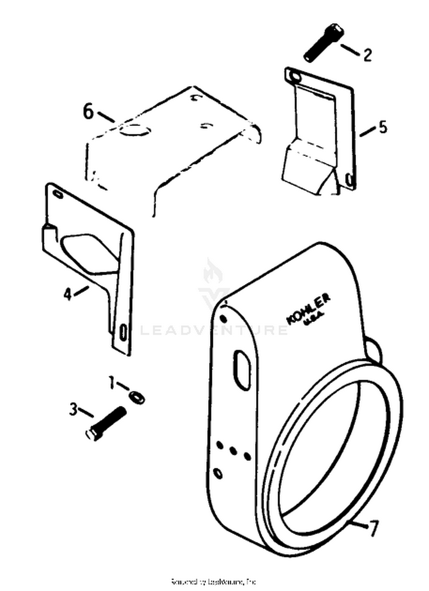 Baffles  Shroud Engine Kohler Model No. K321s Spec. No. 60399