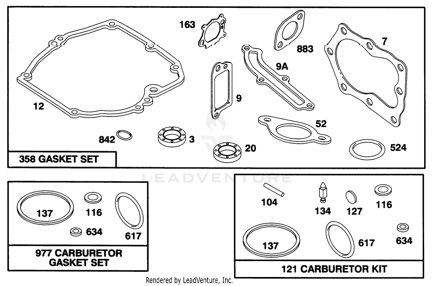 Engine Briggs  Stratton Model 128802-0615-01 9