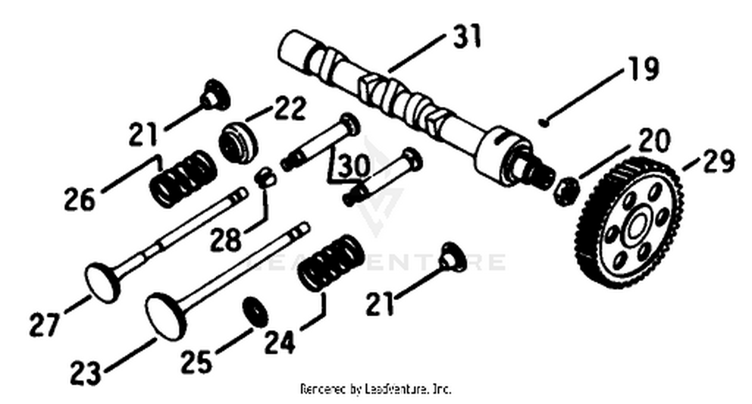 Engine Kohler Model No. K582qs Type No. Ps-36315 Camshaft  Valves-Group 4