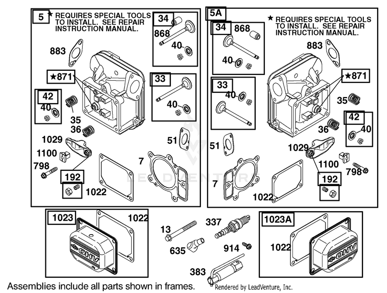 Cylinder Head Assembly  Briggs and Stratton 406777-0157-E1