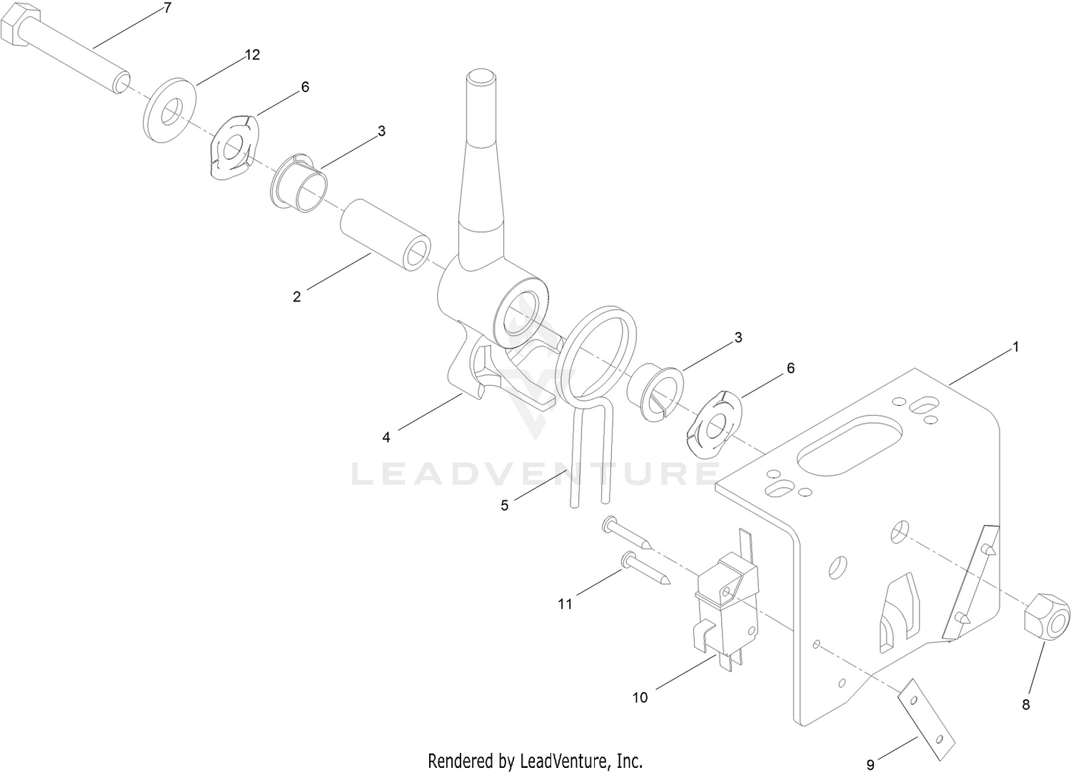 Joystick Bracket Assembly No. 120-5280