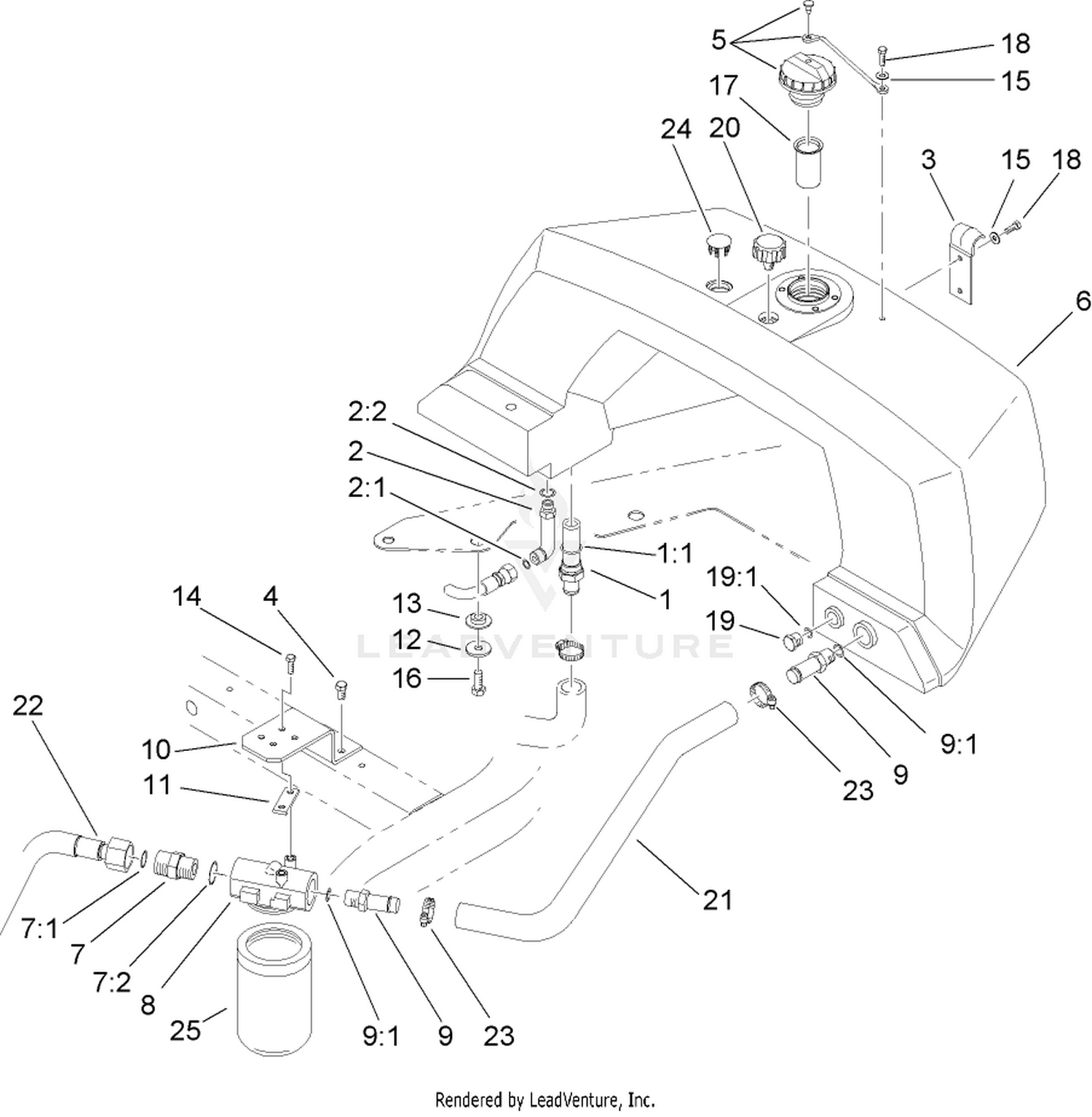 Hydraulic Tank and Filter Assembly