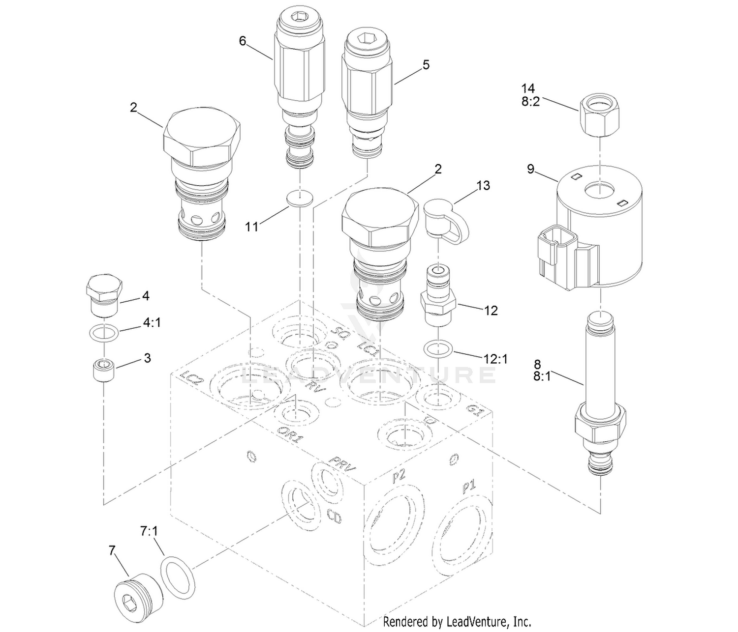 Hydraulic Manifold Assembly No. 132-1396