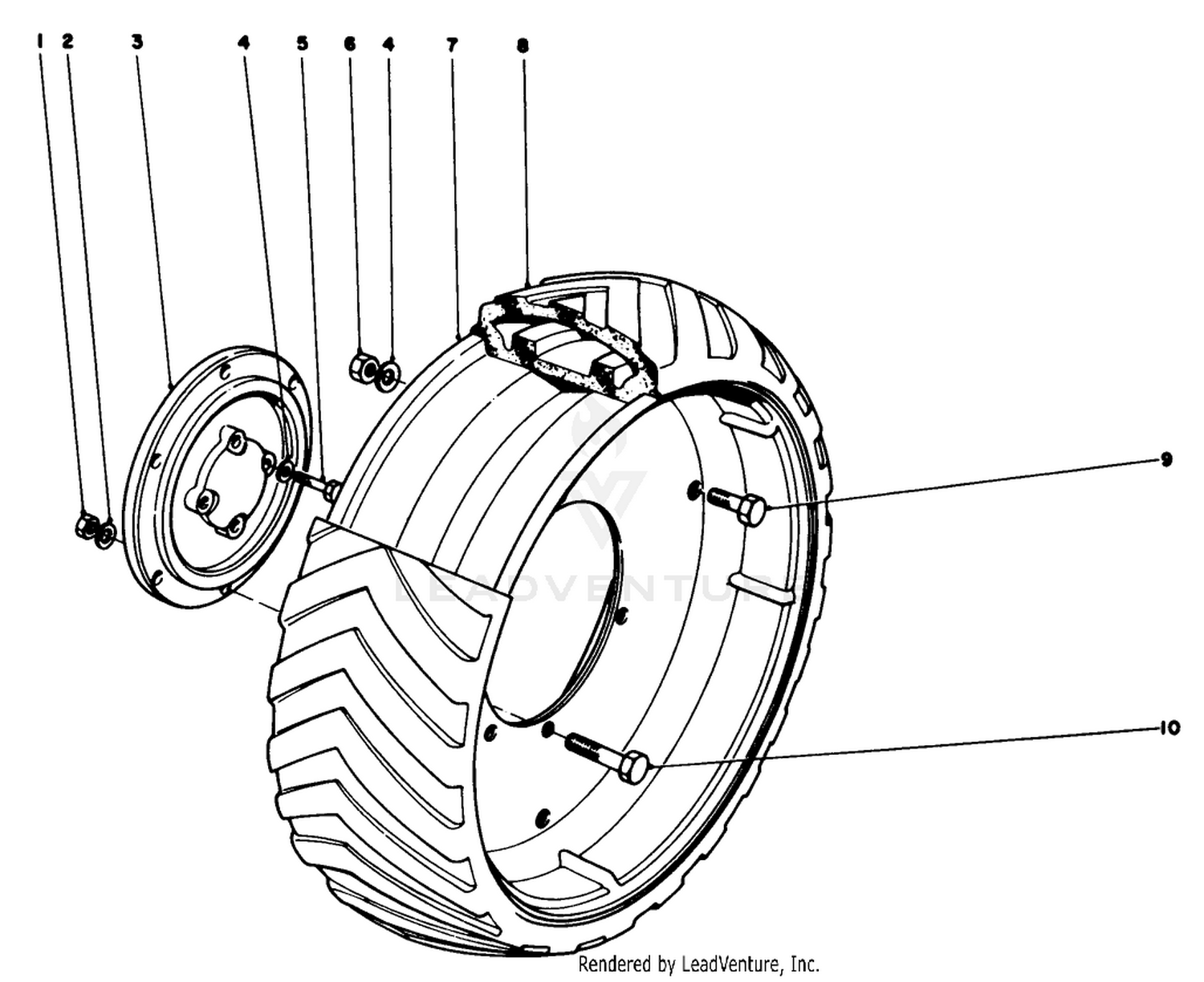 16" Semi-Pneumatic Wheel Kit No. 01304 (optional)