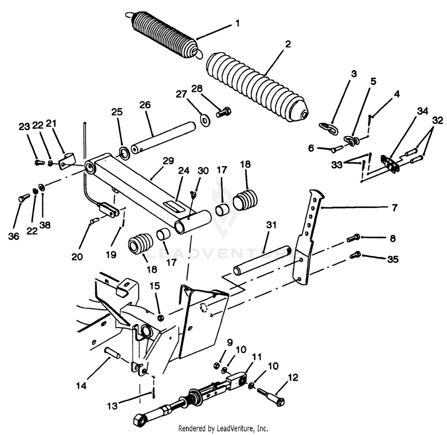 Rear Cutting Unit Lift Arm Assembly