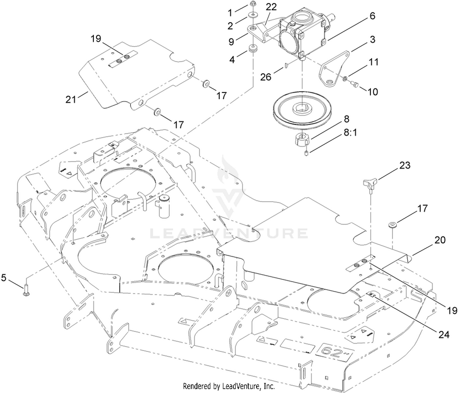 Cover and Gearbox Assembly
