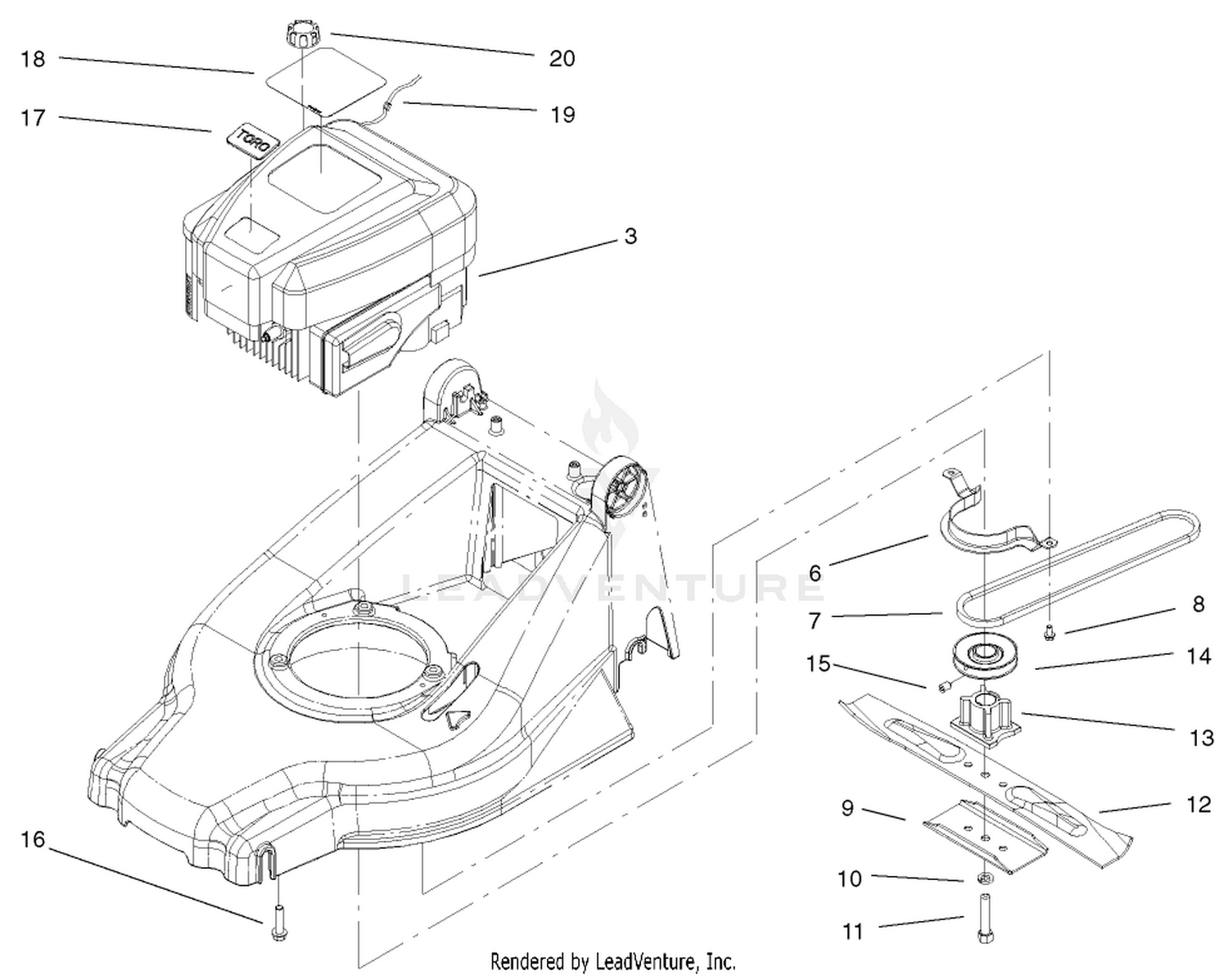 Engine And Blade Assembly
