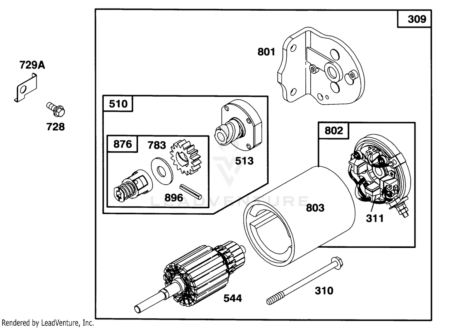 Engine Briggs  Stratton Model 283707-0156-01 7