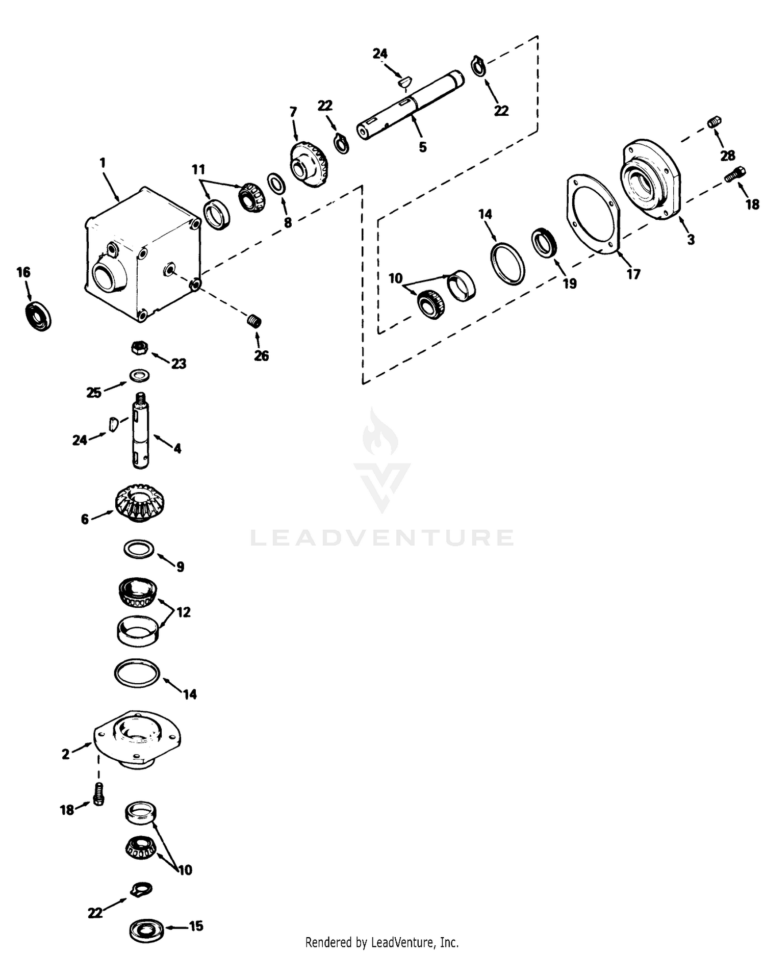Gear Box Assembly Model No. 1100-010 (for Cutting Units Model No. 30753,30768  30747)