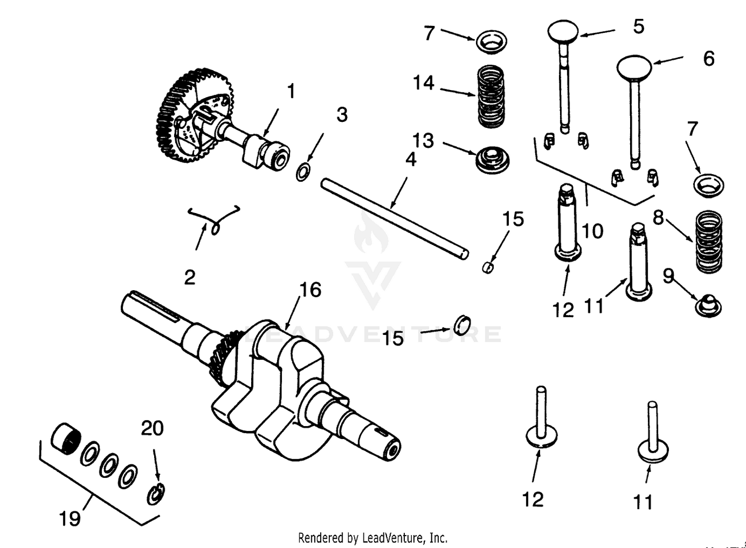 Camshaft, Crankshaft And Valves