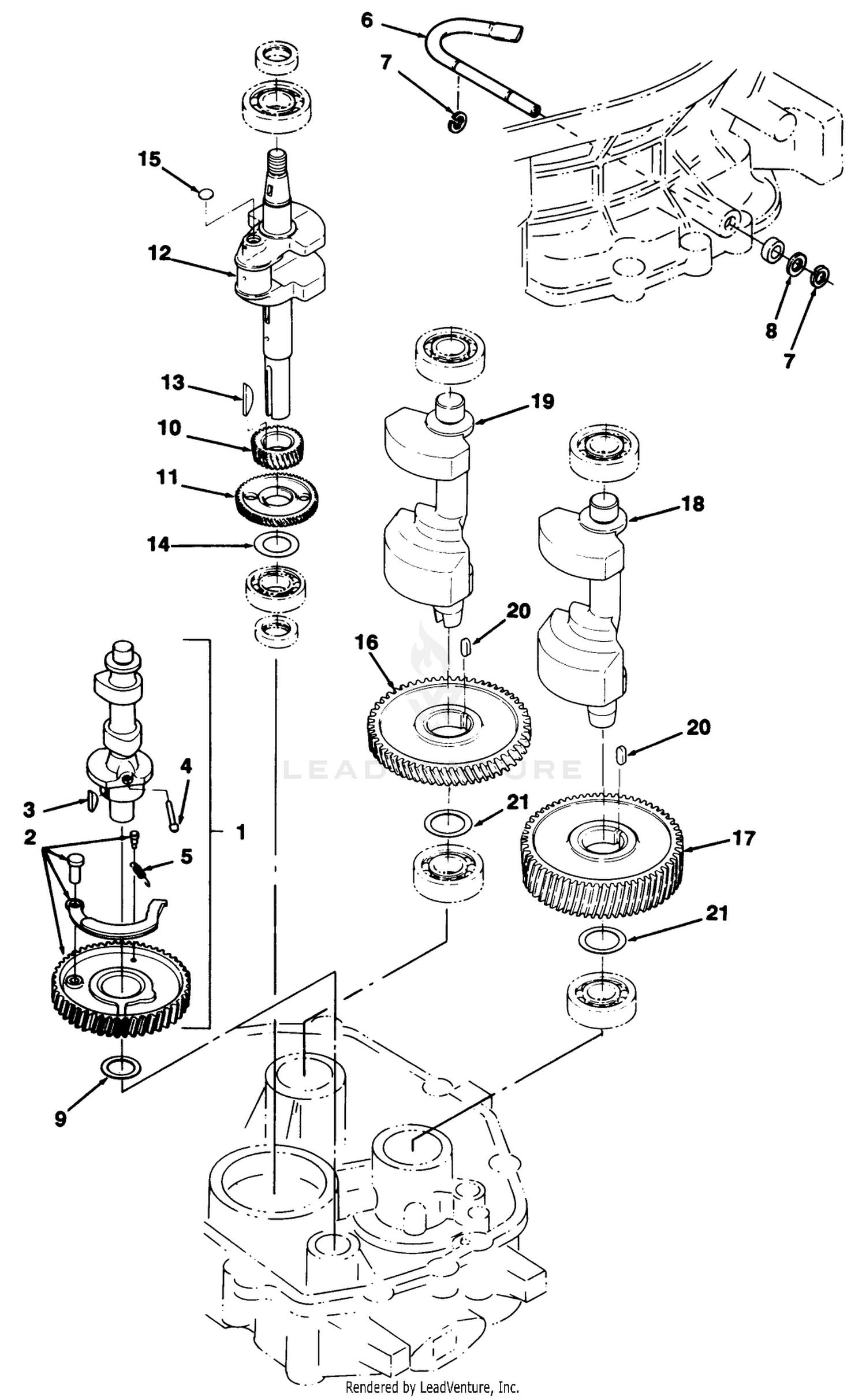 12hp Engine Crankshaft  Camshaft Assembly