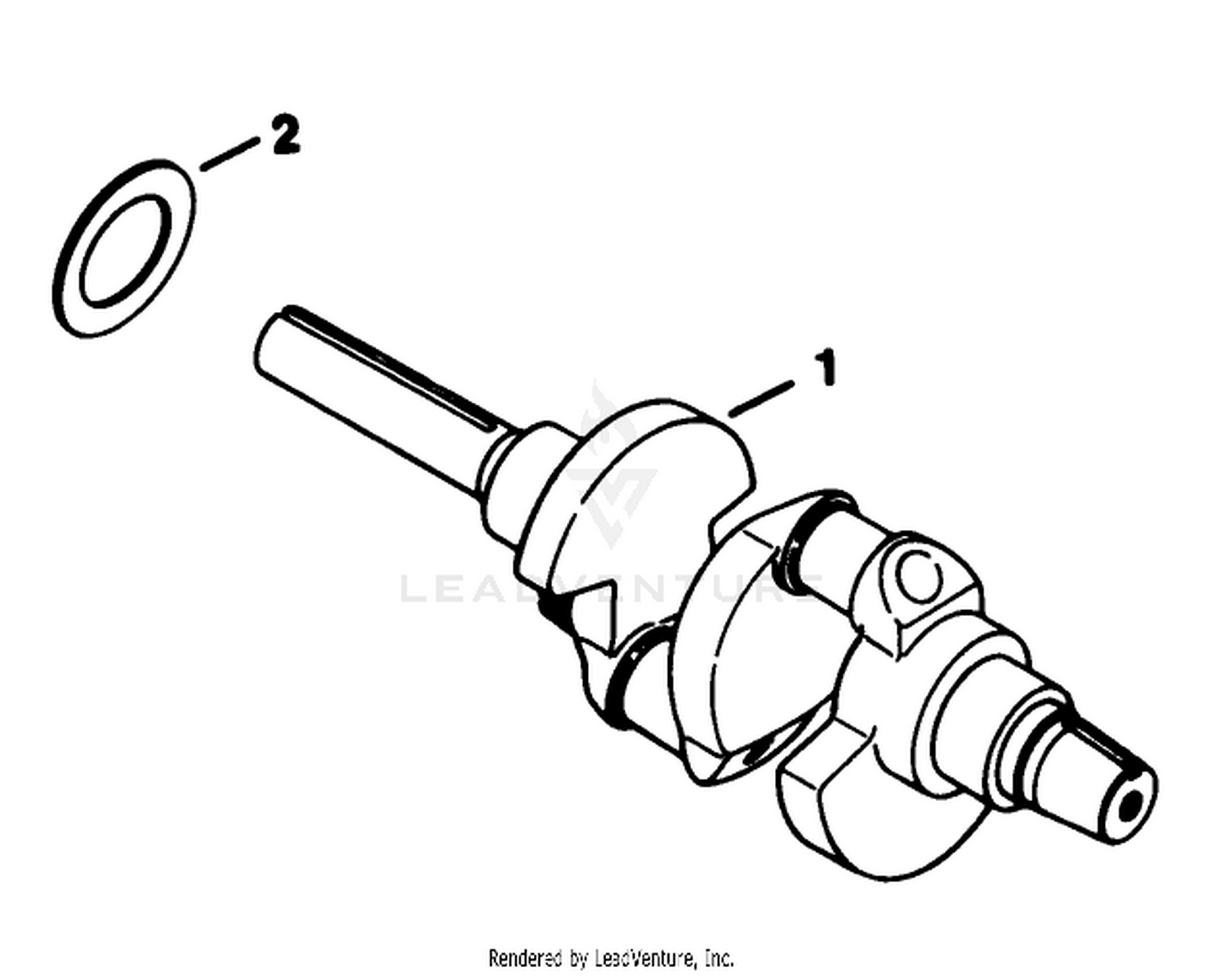 Crankshaft Kohler Engine Model No. Kt1 7qs Type No. 24324
