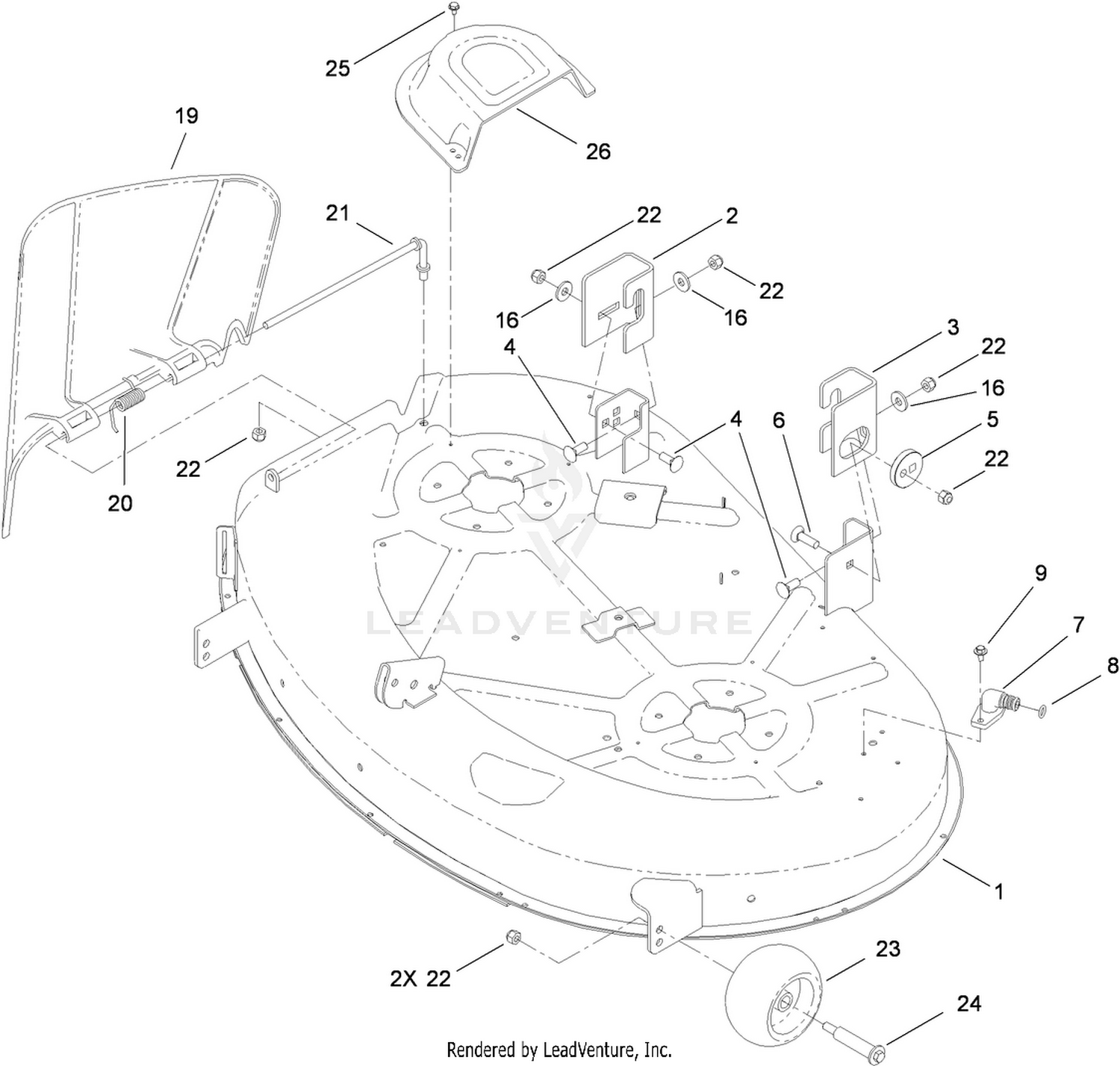 42 Inch Deck Assembly