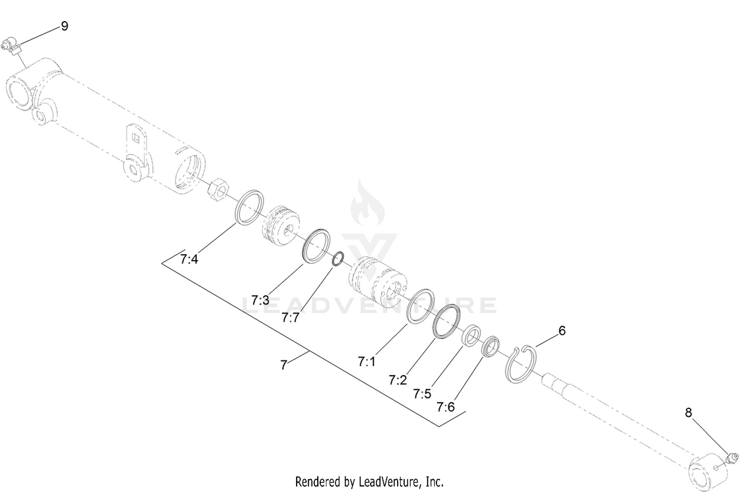 Hydraulic Cylinder Assembly No. 119-6987