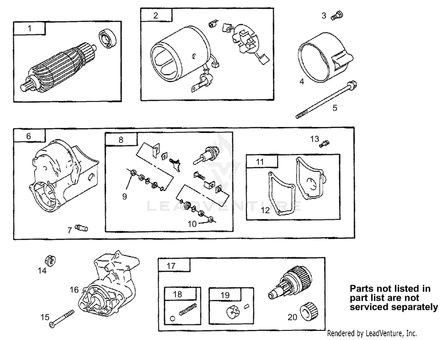 Starter Motor Assembly No. 104-7716