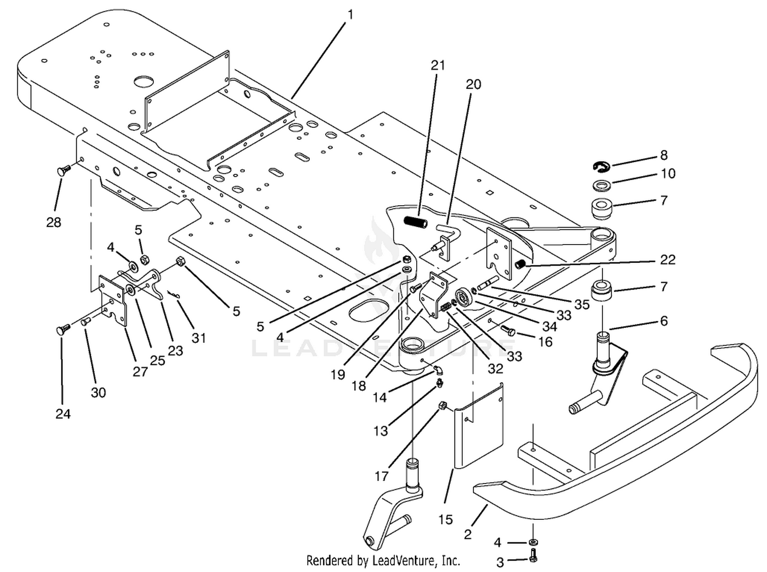Frame  Front Wheel Fork Assembly