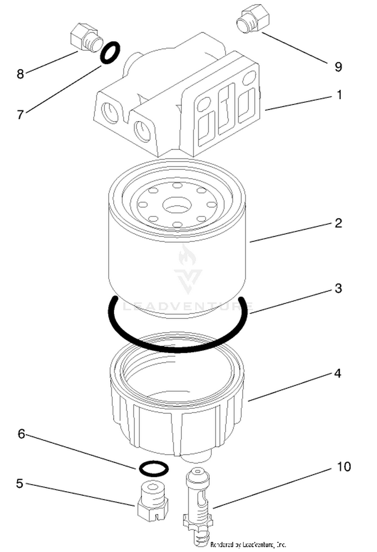 Water / Fuel Separator Filter Assembly No. 98-9305