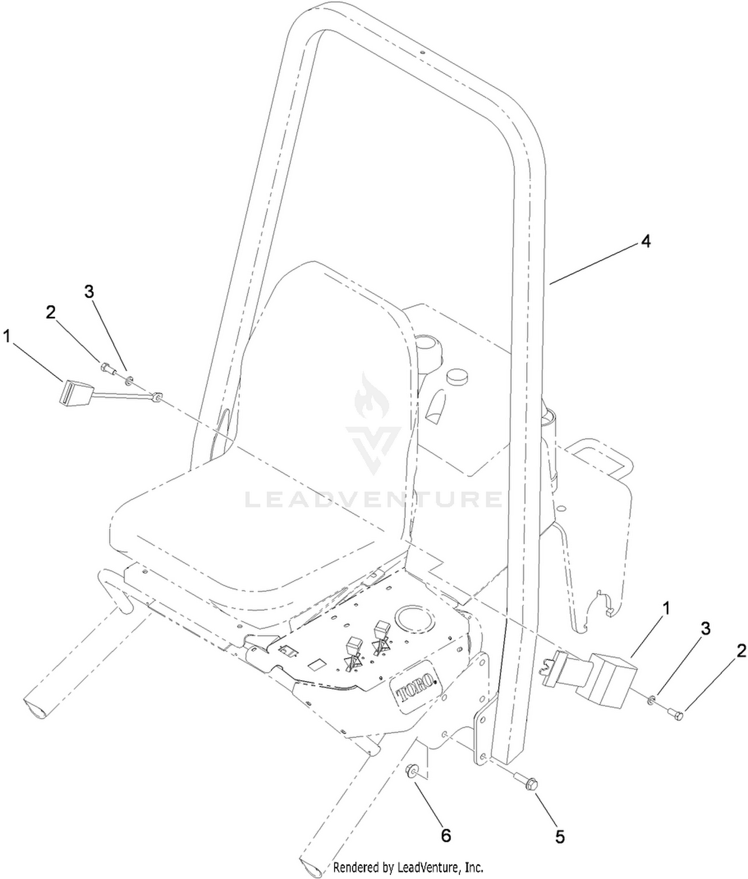 Roll-Over Protection System and Seat Belt Assembly