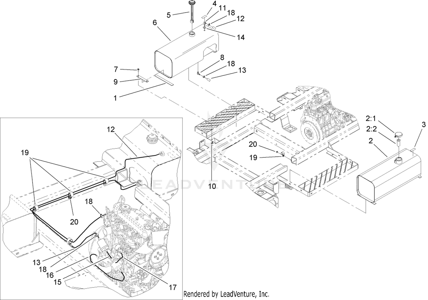 Fuel and Hydraulic Tank Assembly