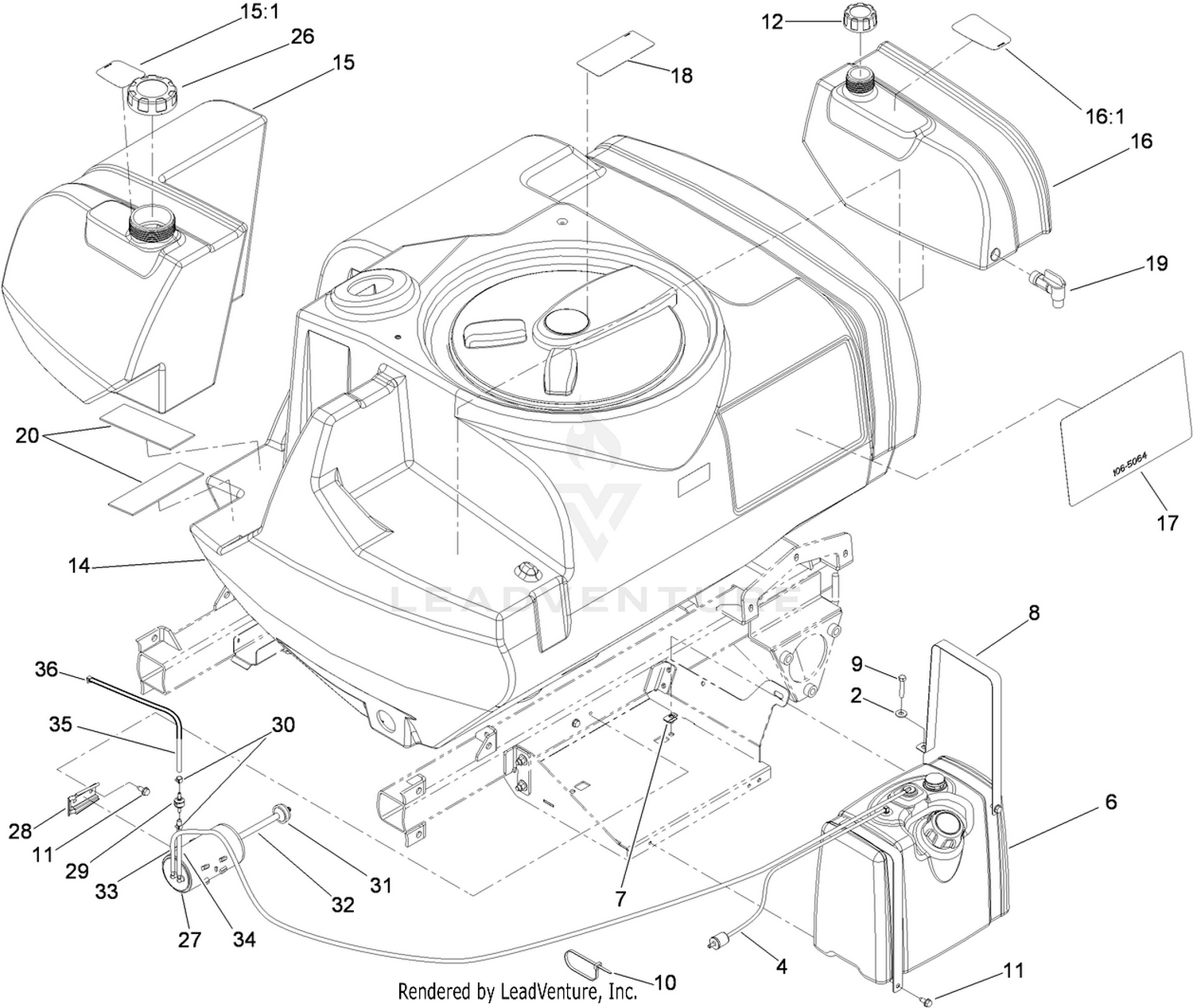 Fresh Water and Fuel Tank Assembly