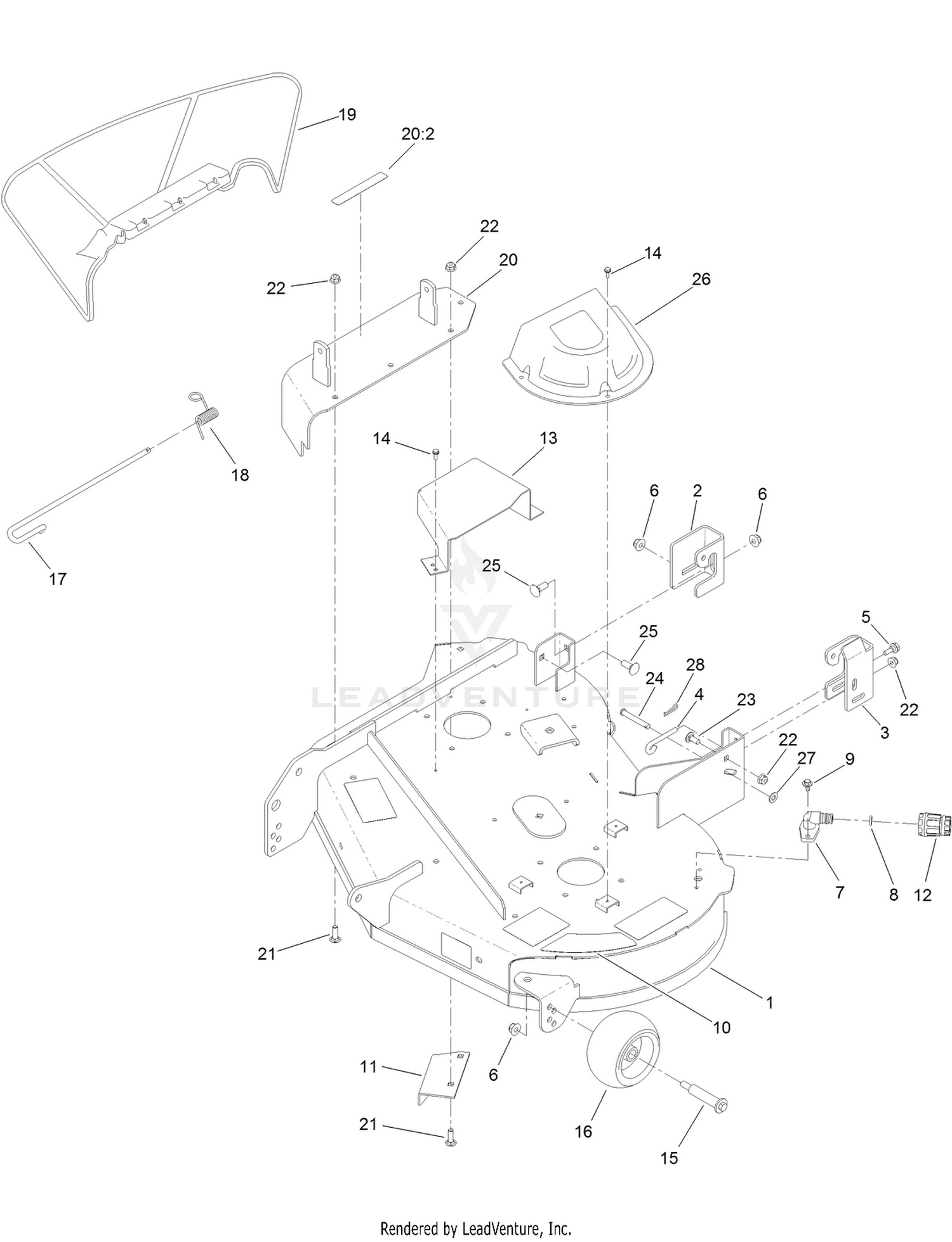 34 Inch Deck Assembly