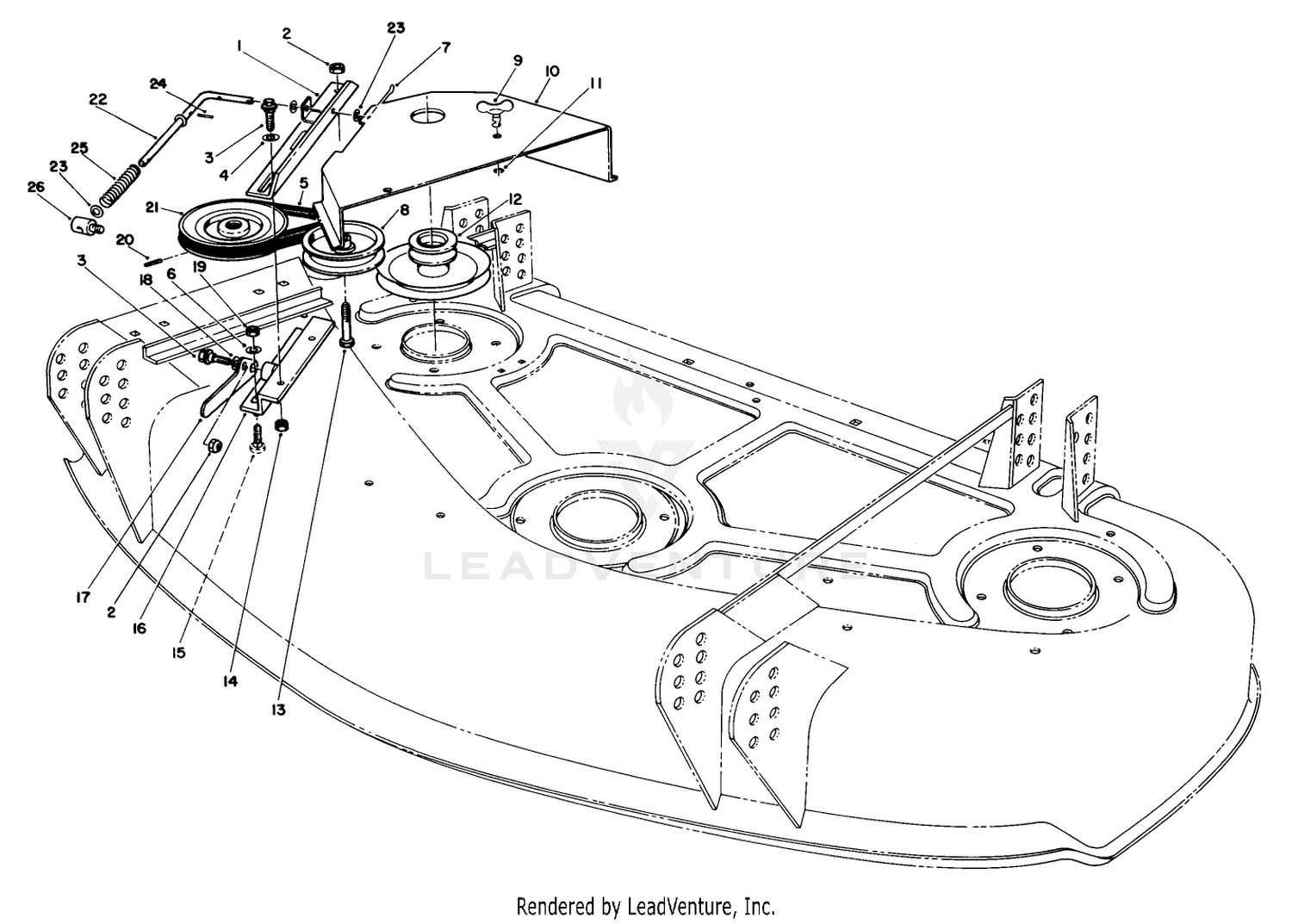 Deck Cover And Pulley Assembly