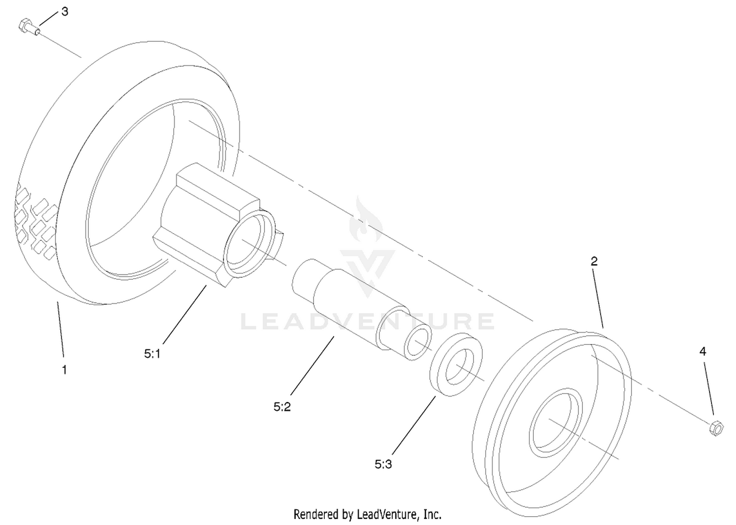 Front Wheel And Tire Assembly