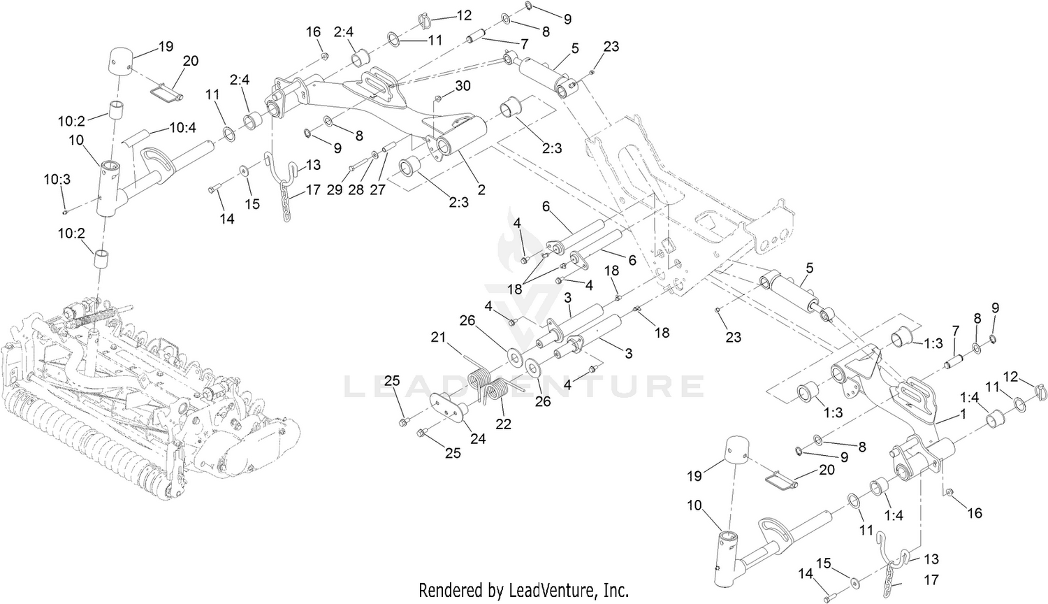 No. 2 and No. 3 Lift Arm Assembly