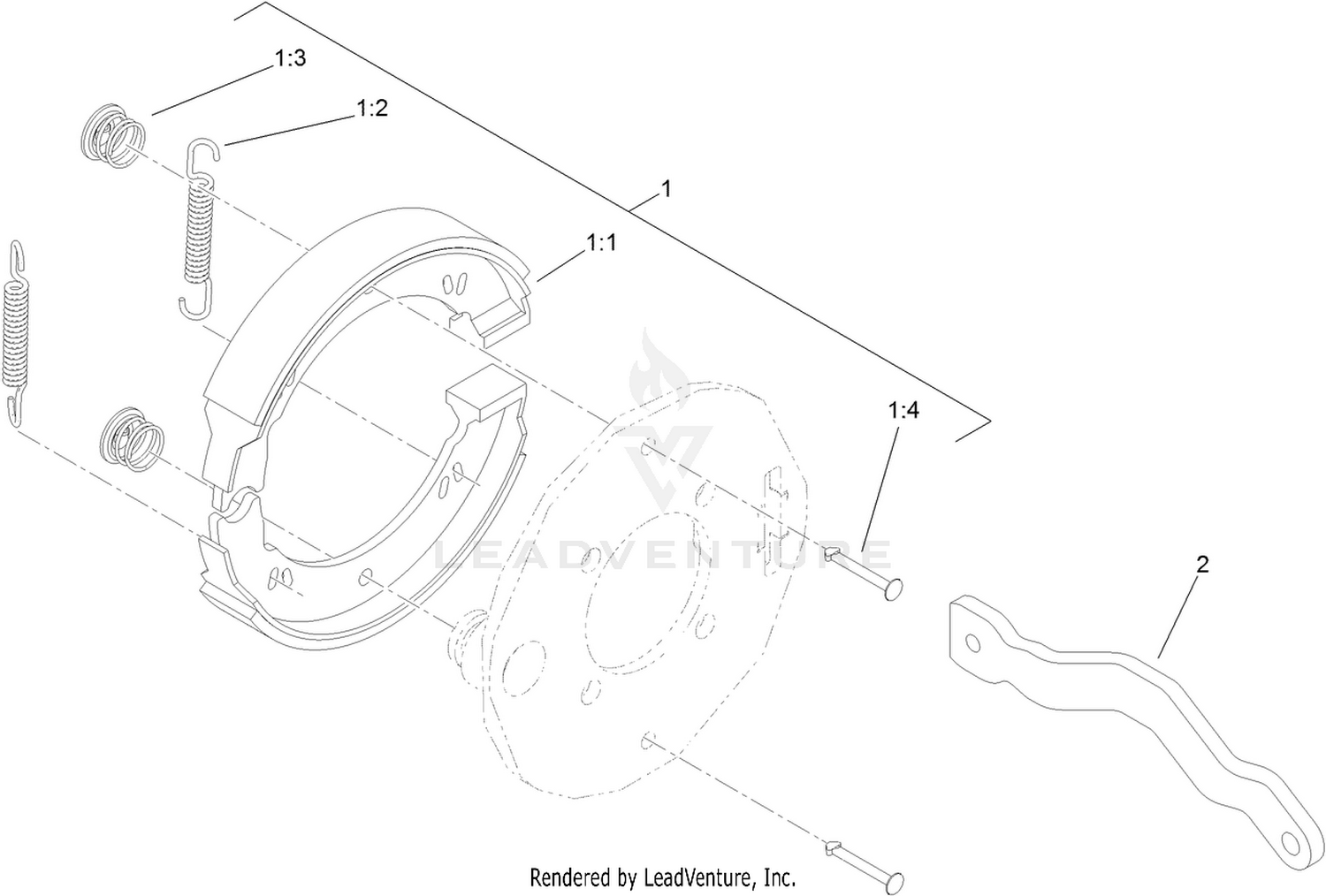Right Hand Brake Assembly No. 139-2722