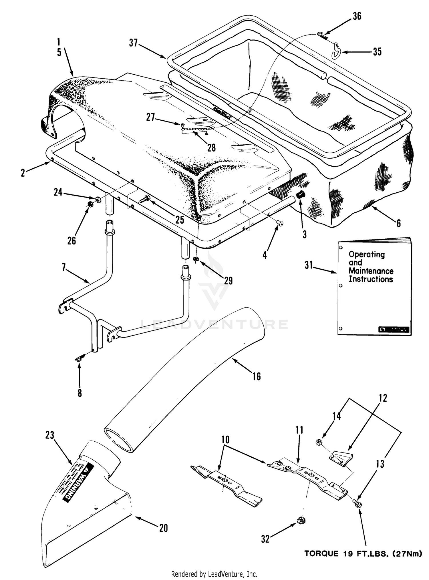 200-Series Rear Grass Bagger-37 In./94 Cm Mower