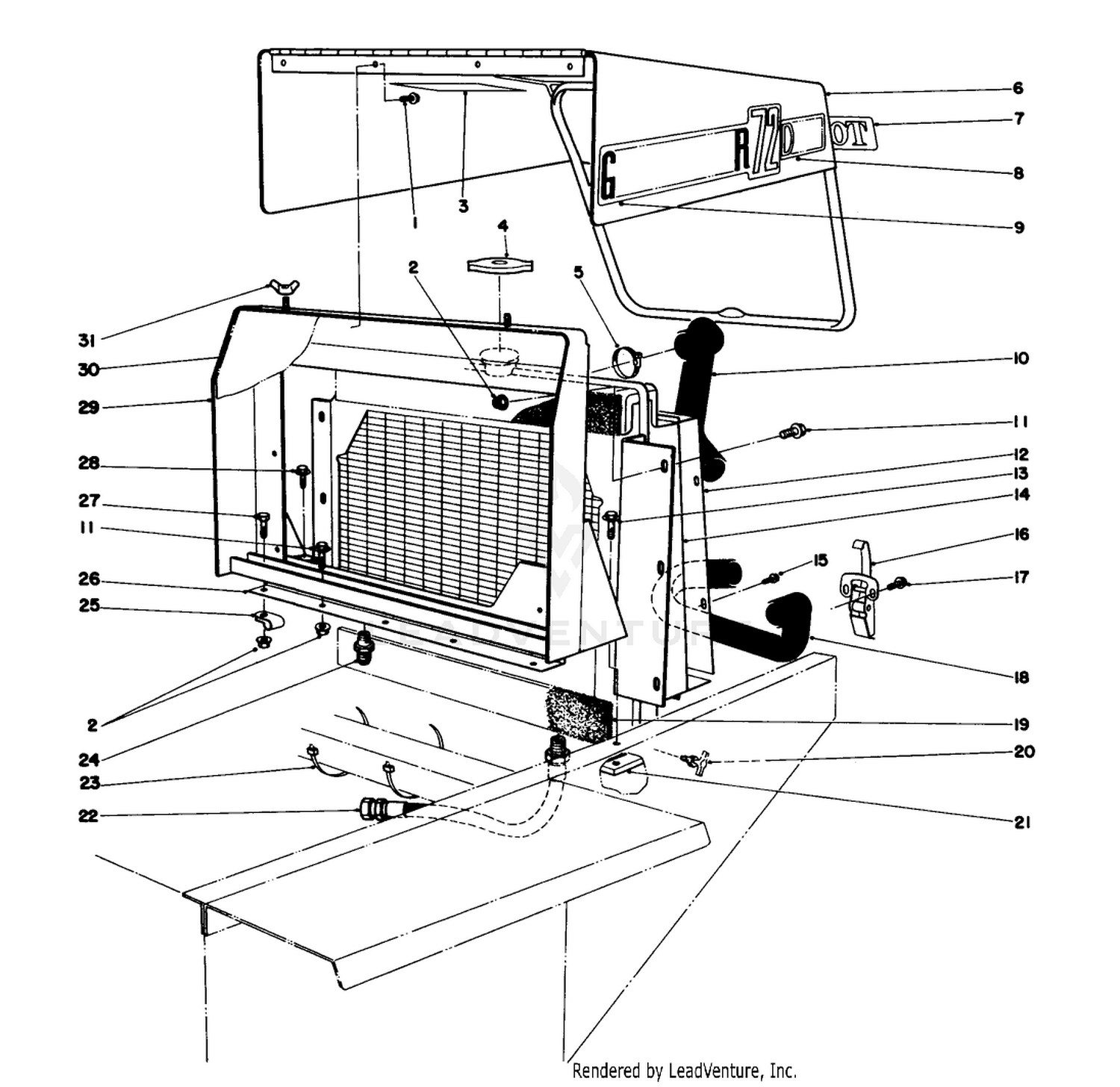 Radiator  Hood Assembly