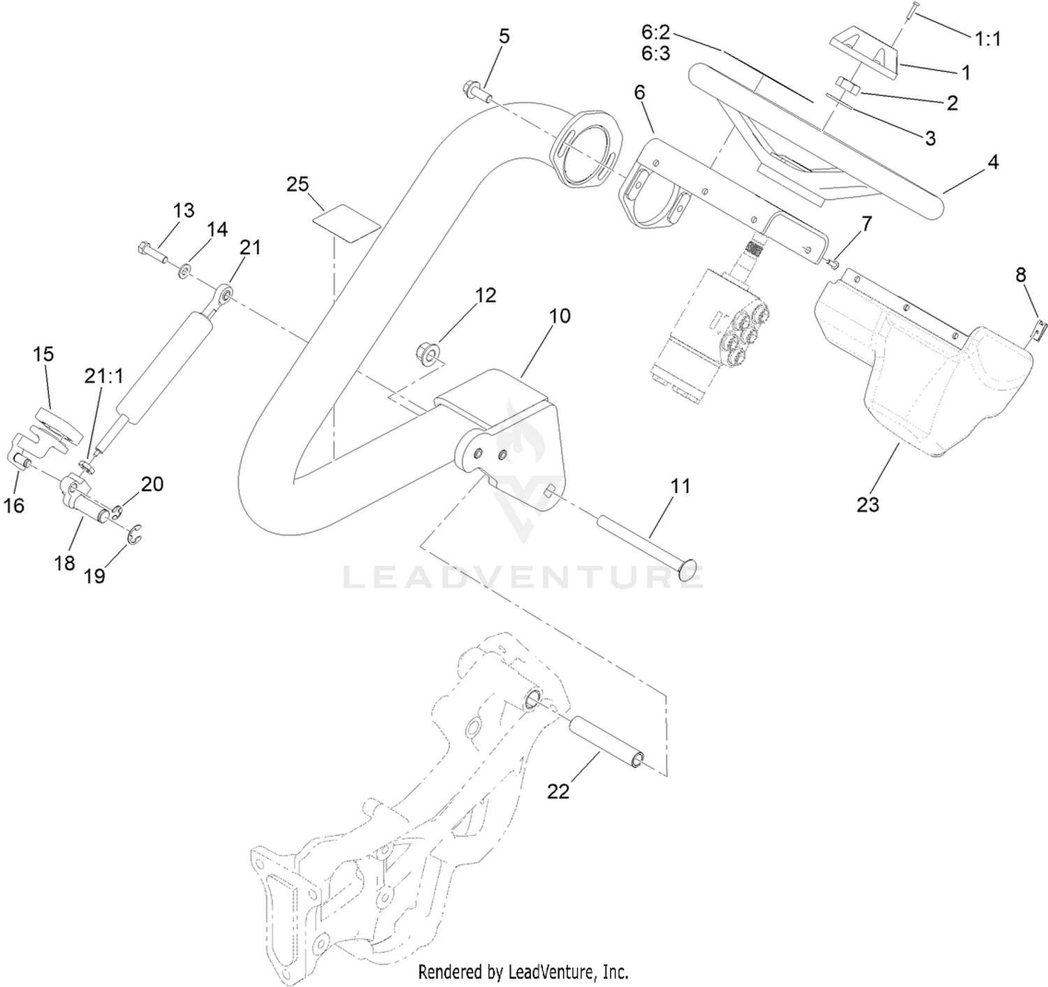 Steering Arm and Adjuster Assembly