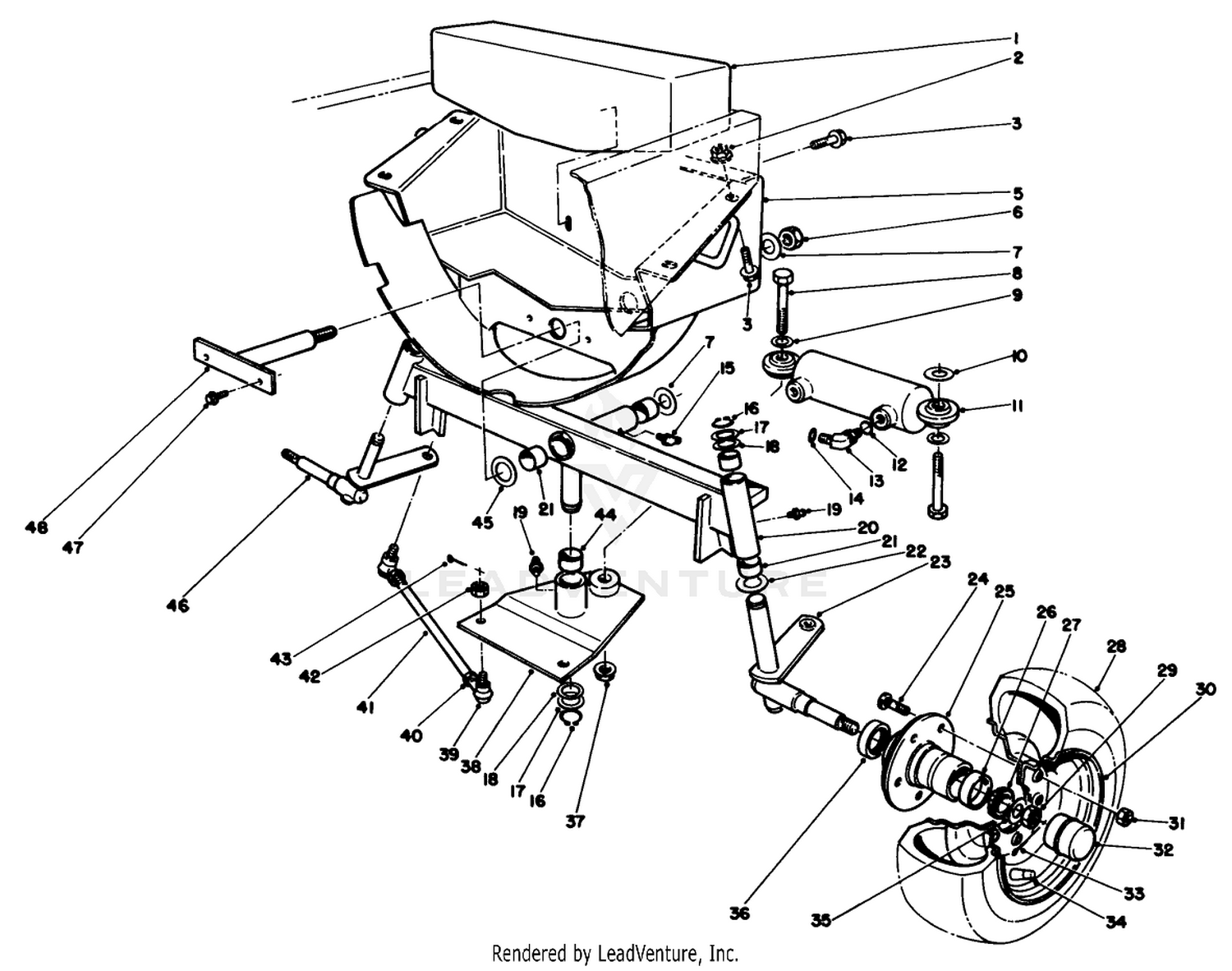 Rear Wheel  Axle Assembly