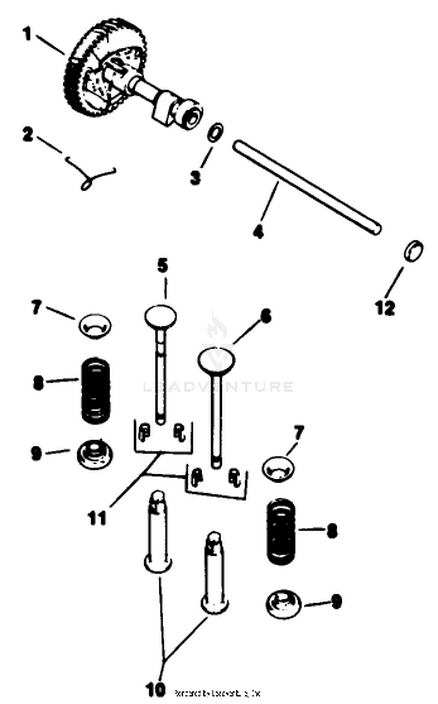 Camshaft  Valves Engine Model No. M16 Spec. No. 711526