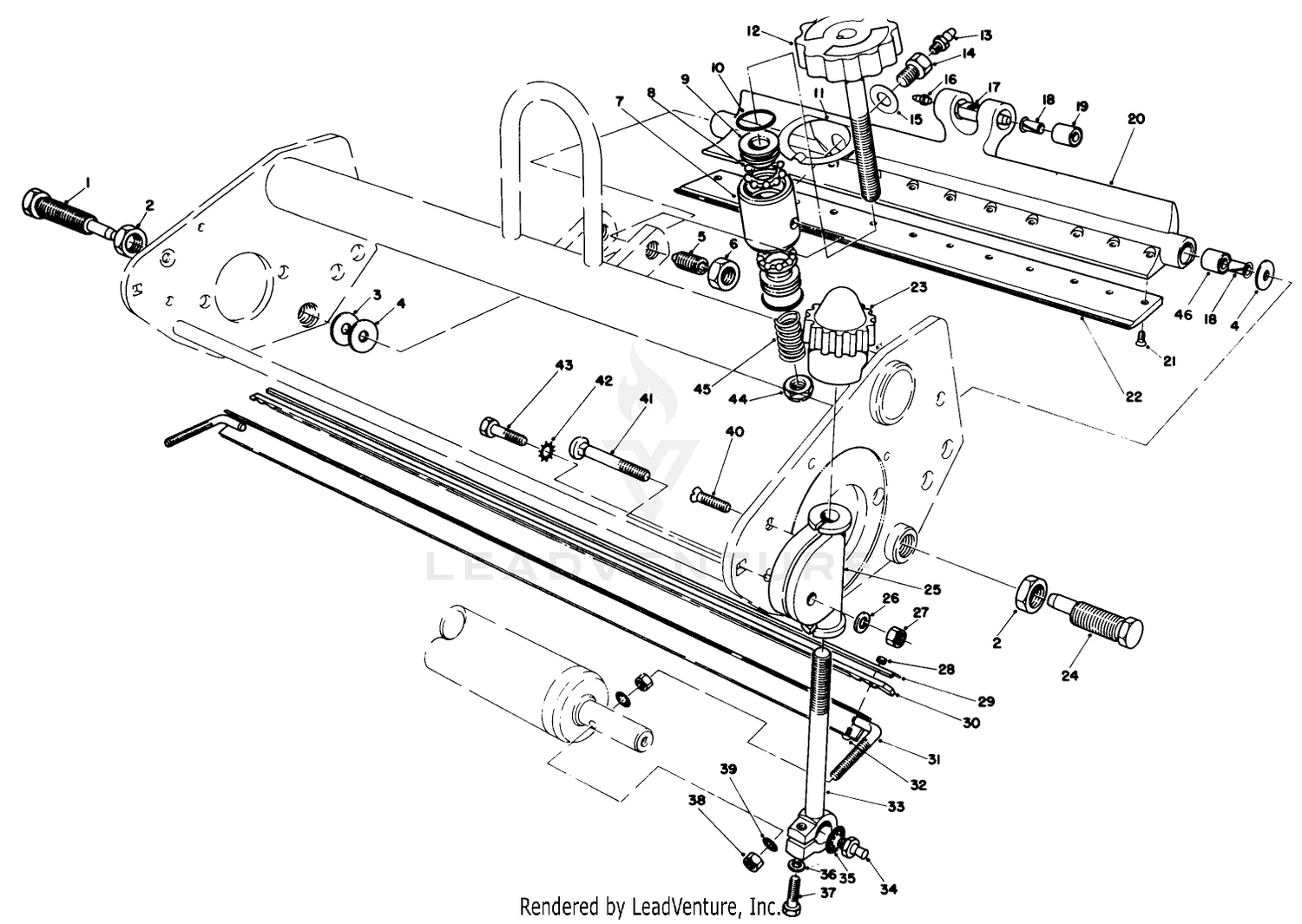 Bedbar  Scraper Comb Assembly (model Nos. 04445, 04450,  04468)
