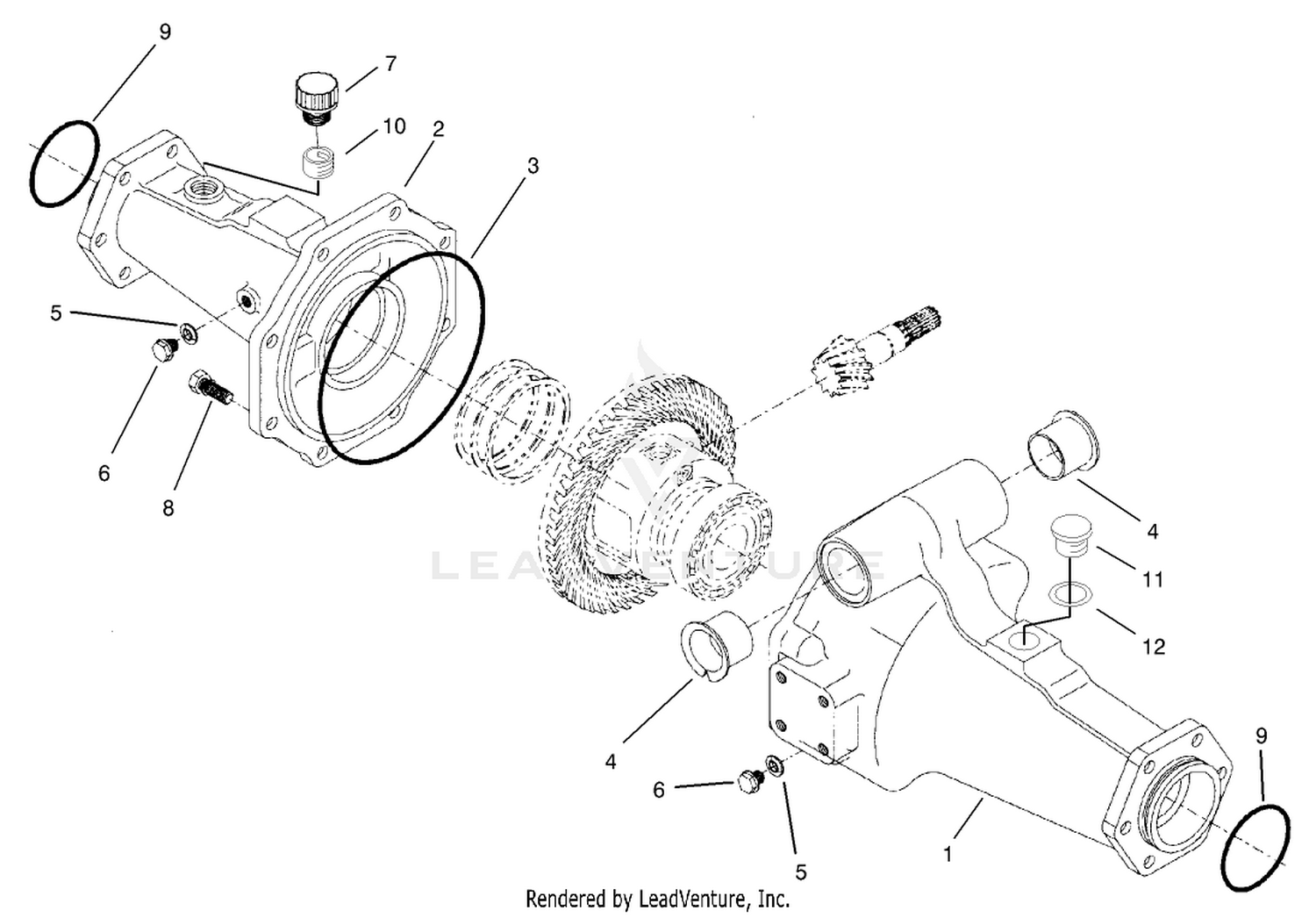 Axle Support Assembly  Rear Axle Assembly No. 100-3784