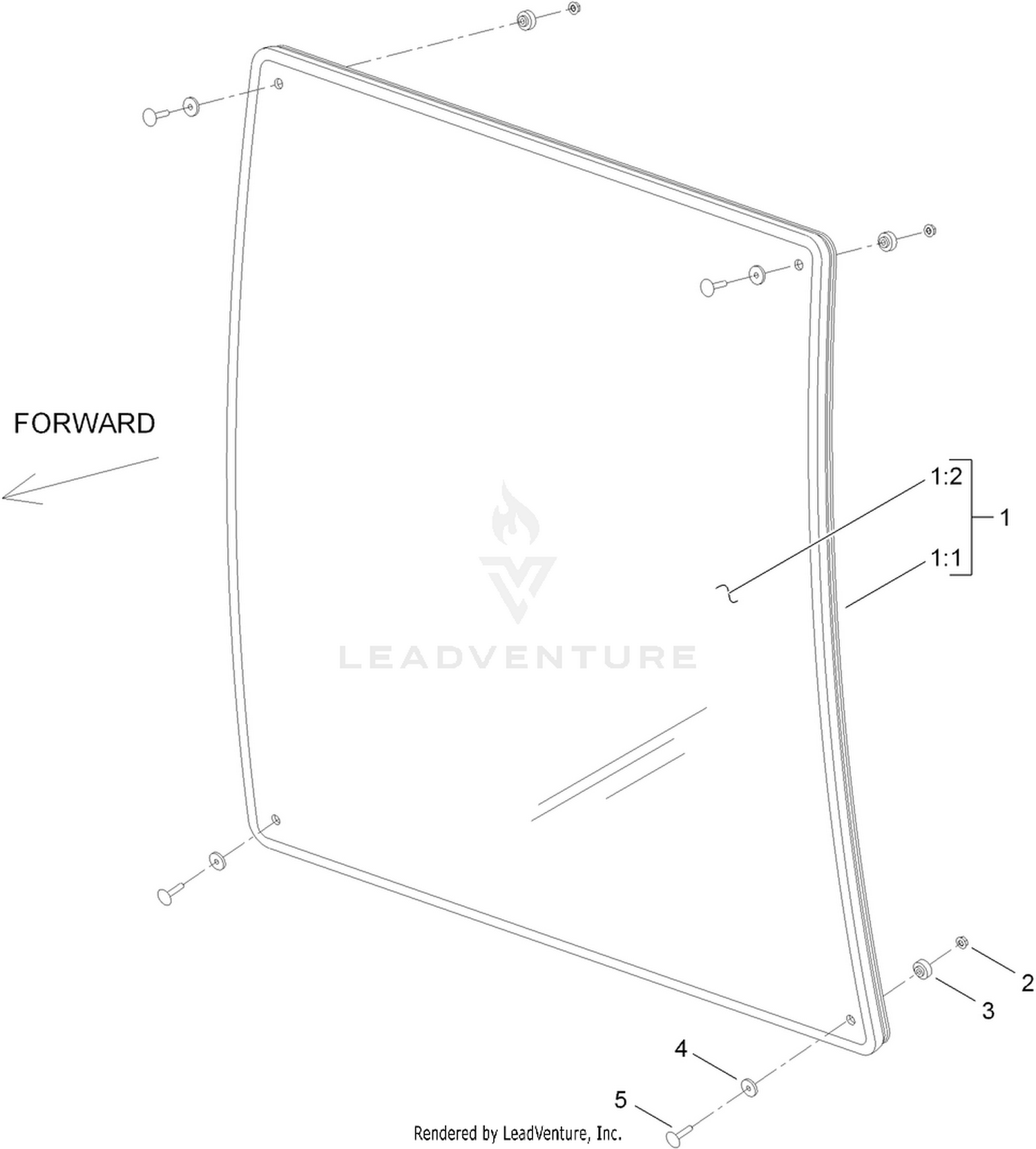 Cab Windshield Assembly