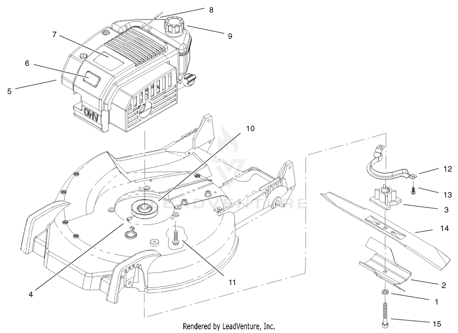 Engine And Blade Assembly