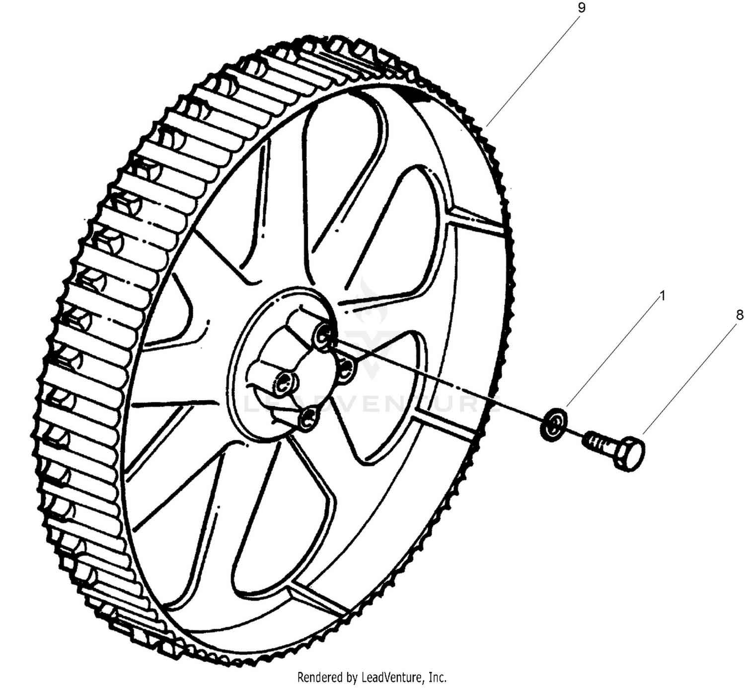 16 inch Cast Wheel Assembly
