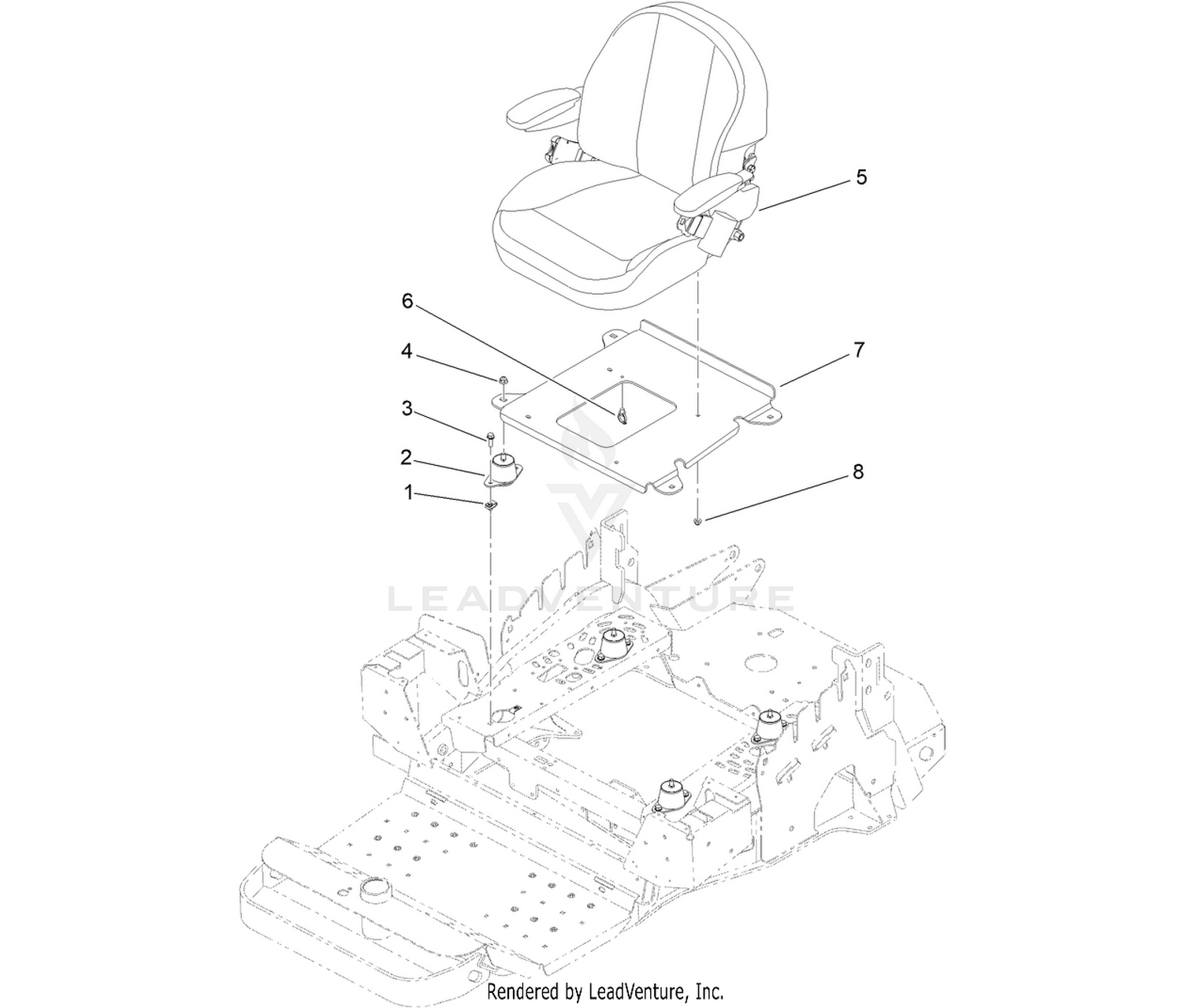 Seat Kit Assembly No. 144-7067